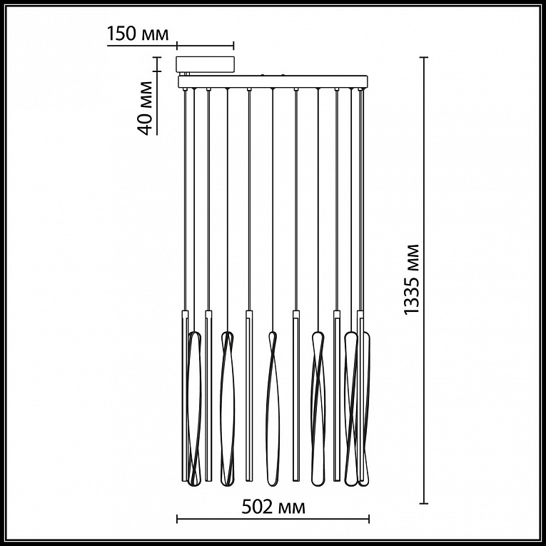 Подвесная люстра ODEON LIGHT EXCLUSIVE SPIRA 5468/66L