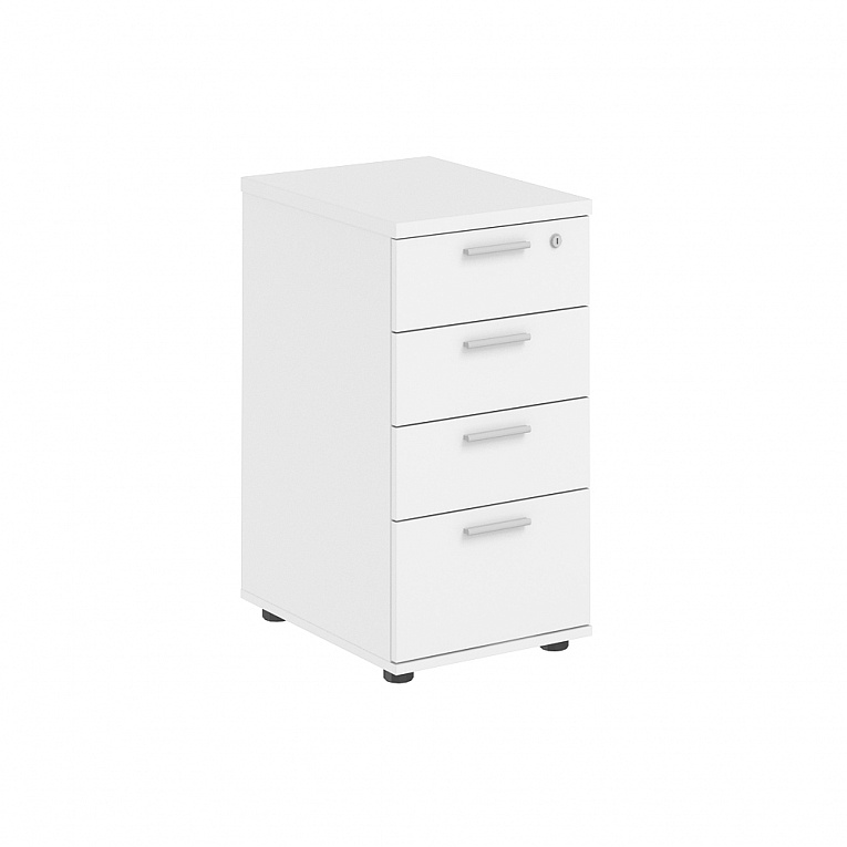 Тумба приставная с 4 ящ. с замком 508*394 Norden Микс MX.402.WHWHWH Белый