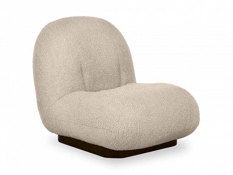 Кресло OgogoHome Pacha Wood букле бежевый 853209