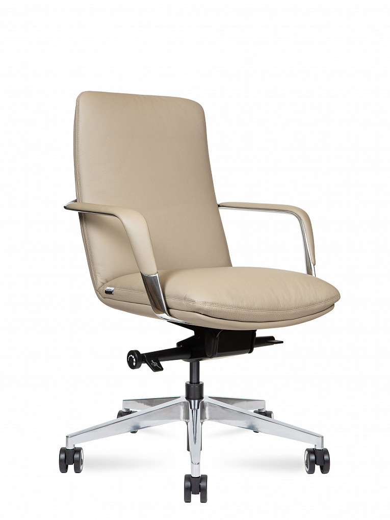 Кресло для персонала NORDEN Нэо LB / Neo LB HD-2218-3 L LB brown коричневая / Алюминий / Латте